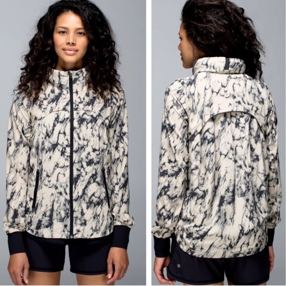 Lululemon Bring Back The Track Rain Jacket Light Weight With Hood
